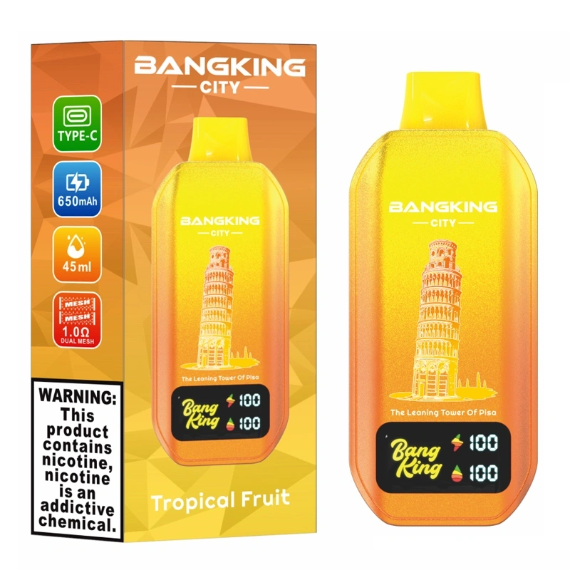 Bang King City 50000 50K Puffs Disposable Vape Shop Smart Screen Electronic Cigarette Wholesale