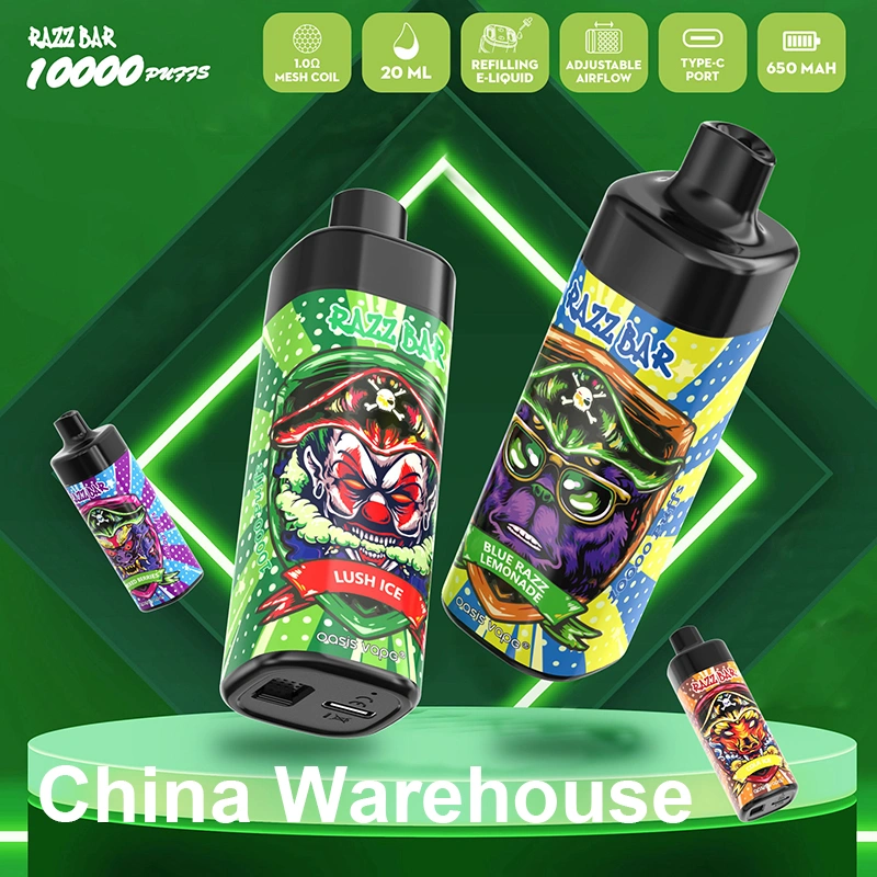 Razzbar Razz Bar 10000 10K Puffs Disposable Vape Electronic Cigarette Wholesale ...