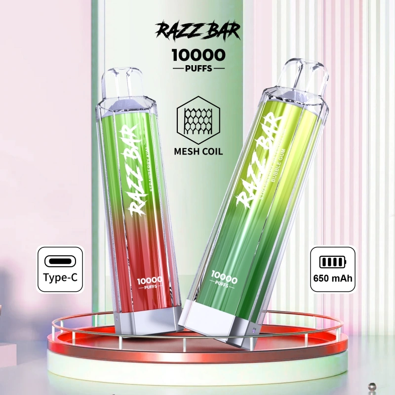 Razzbar Razz Bar 10000 10K Puffs Crystal Disposable Vape Electronic Cigarette ...