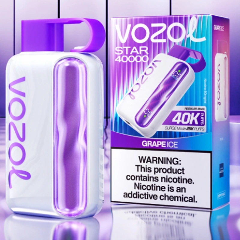 Vozol Star 40000 40K Puffs Disposable Vape Wavy Curved Screen Electronic Cigarette Wholesale