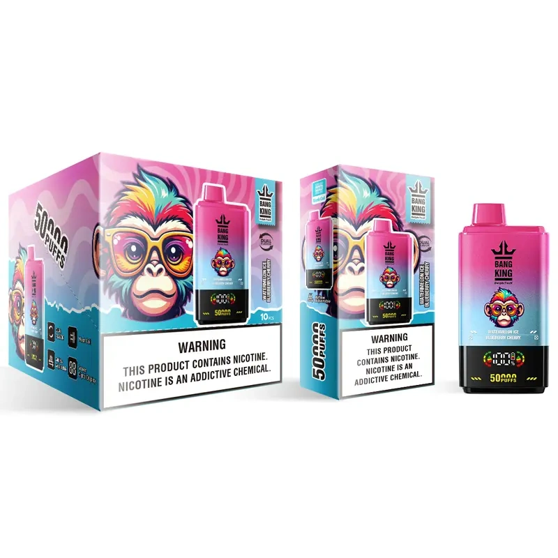 Dual Flavors Bang King 50000 Puffs 2 in 1 Best Disposable Vape 50K Digital Screen EU Warehouse
