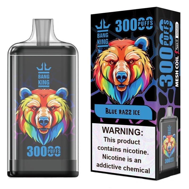 Bang King 30000 15000 Puffs Crystal Vape Shop 30K Prefilled Pod Disposable E Cigarettes Vaper