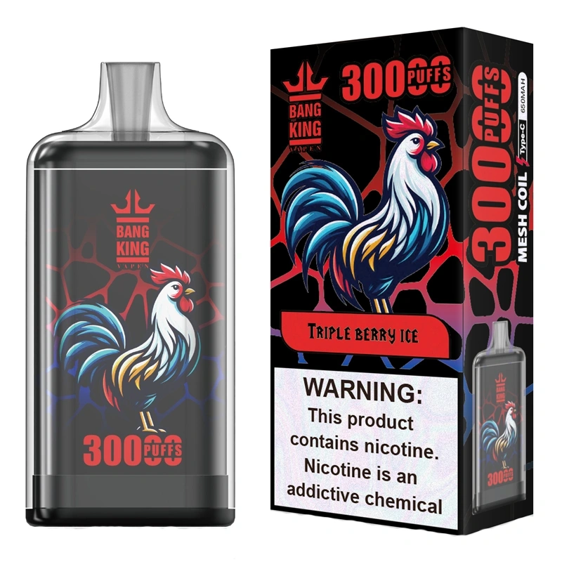 Bang King 30000 15000 Puffs Crystal Vape Shop 30K Prefilled Pod Disposable E Cigarettes Vaper