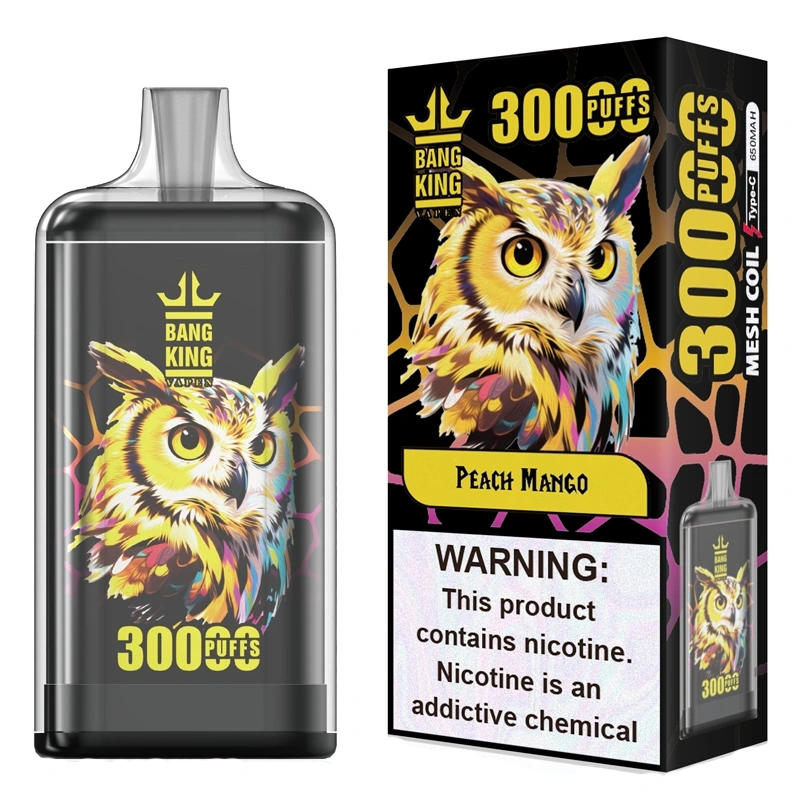 Bang King 30000 15000 Puffs Crystal Vape Shop 30K Prefilled Pod Disposable E Cigarettes Vaper