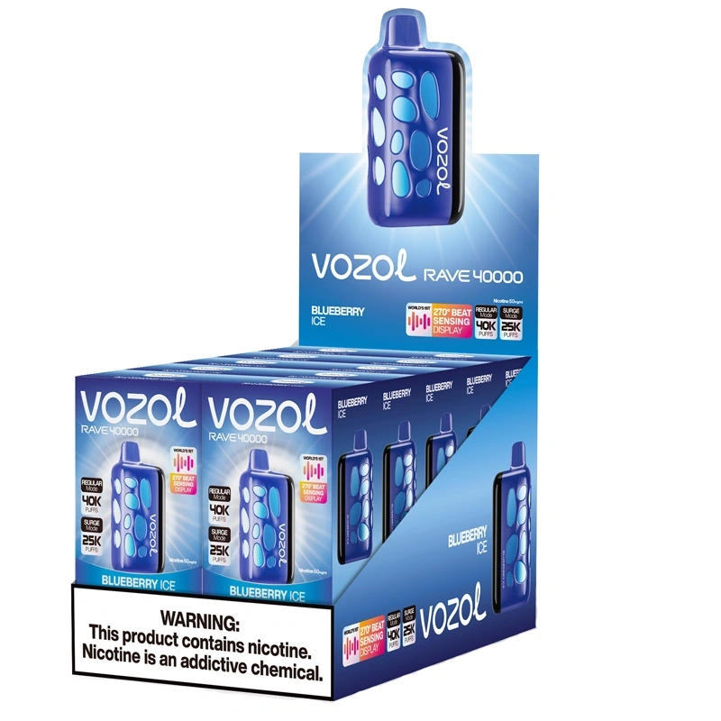 Vozol Rave 40000 40K Puffs Disposable Vape Electronic Cigarette Wholesale 270° Beat Sensing Display
