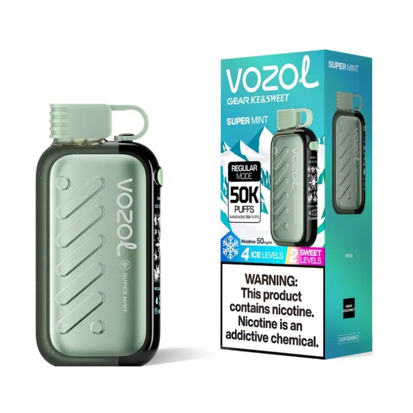 Vozol Gear Ice & Sweet 50000 50K Puffs EU Warehouse Best Disposable Vape Europe 3D Curved Screen