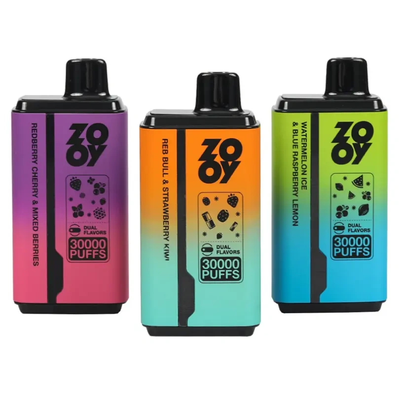 ZOOY Twins 30000 30K Puffs EU Warehouse Dual Flavors Rechargeable Disposable Vape Smart Screen