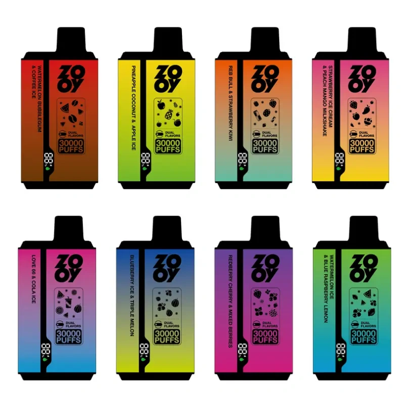 ZOOY Twins 30000 30K Puffs EU Warehouse Dual Flavors Rechargeable Disposable Vape Smart Screen
