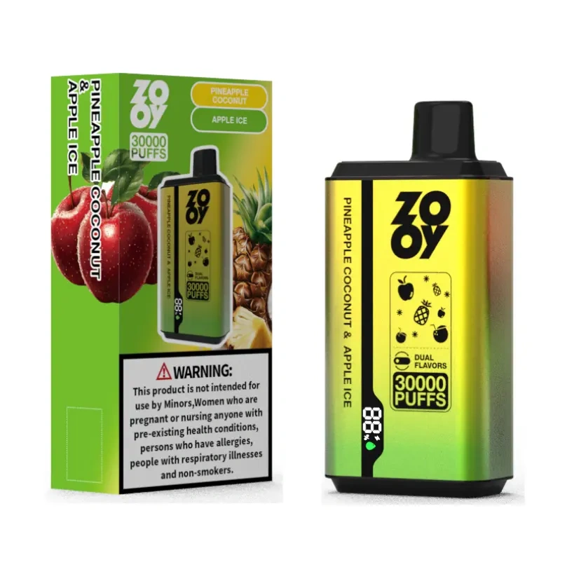ZOOY Twins 30000 30K Puffs EU Warehouse Dual Flavors Rechargeable Disposable Vape Smart Screen