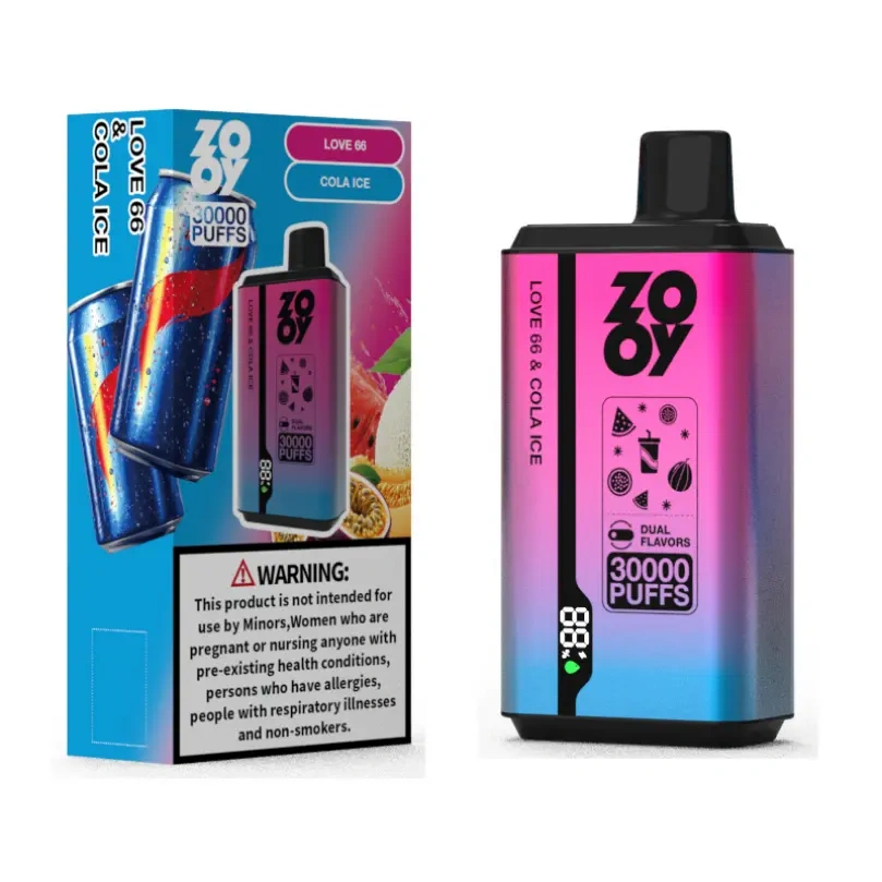 ZOOY Twins 30000 30K Puffs EU Warehouse Dual Flavors Rechargeable Disposable Vape Smart Screen