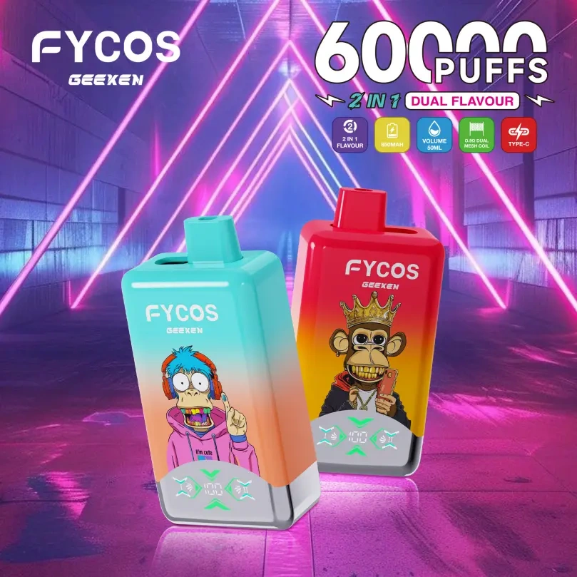 Fycos 60000 60K Puffs Geeken Double Flavors Disposable Vape Store EU ...