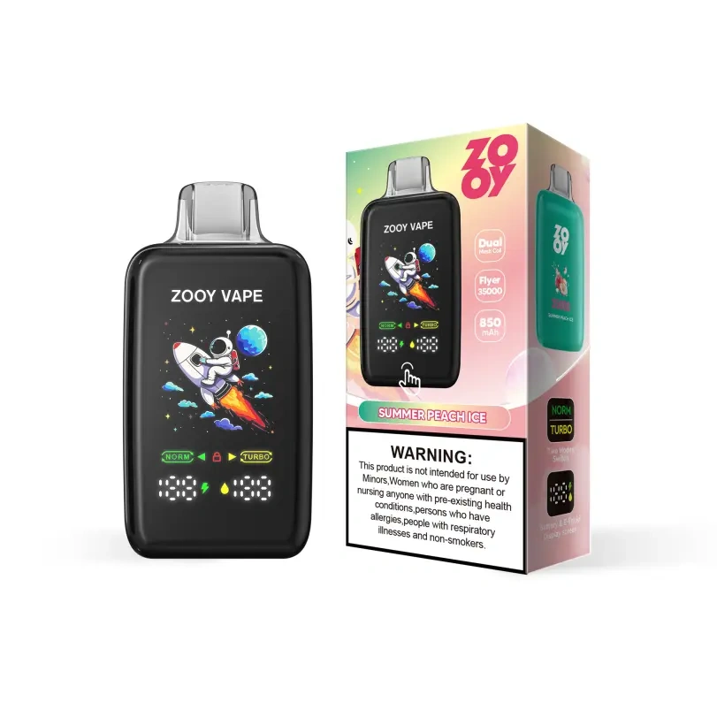 ZOOY Flyer 35000 35K Puffs EU Warehouse Disposable Vape Store Smart Screen Dual Mode