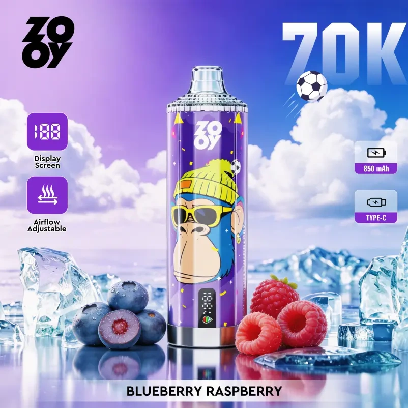ZOOY Vape Crystal 70K 70000 Puffs Best Disposable Vape Shop Electric Cigarette Digital Screen