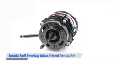 Motor de ventilador con carcasa negra y cojinete de bolas para mesa y soporte