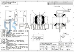 Motor del ventilador de escape YK5812-65.5