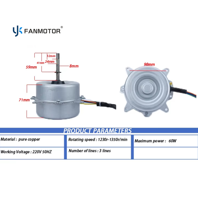 Motor de ventilador exterior para aire acondicionado de suelo de 220 V CA, 50 Hz, para Midea