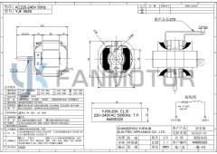 Motor de ventilador de extracción eléctrico de poste sombreado YJ58-20A, 220 V, suministro de fábrica