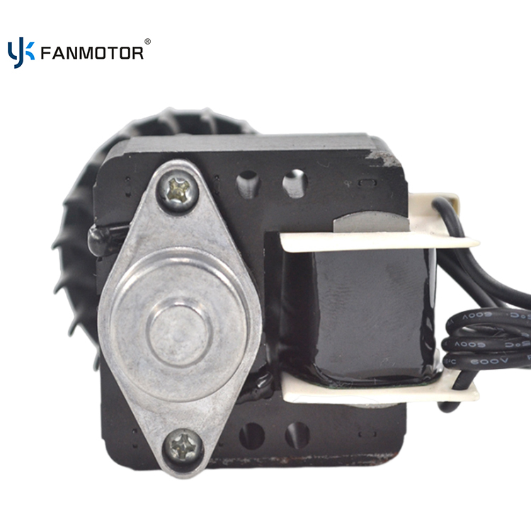 Motor de alambre de cobre personalizado de 48 x 15 mm con polos sombreados para enfriador de gabinete.