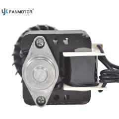 Motor de alambre de cobre personalizado de 48 x 15 mm con polos sombreados para enfriador de gabinete.