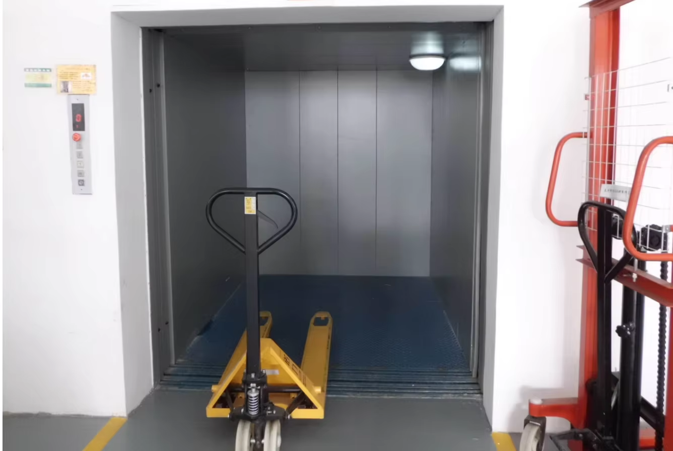 Factory elevator scene