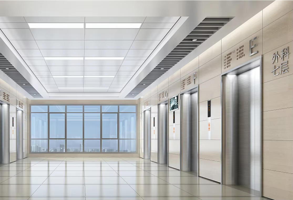 Hospital elevator scene