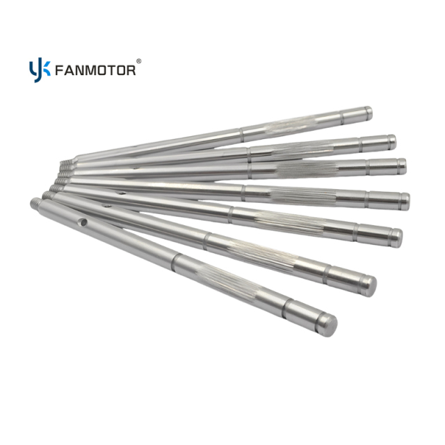 Proveedor de eje de motor de ventilador de acero al carbono C45 personalizado para ventiladores eléctricos de CA