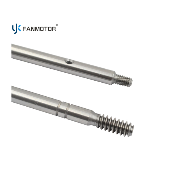 Suministro a granel de eje de engranaje del rotor del motor del ventilador de pedestal eléctrico de acero C45 de 8 mm