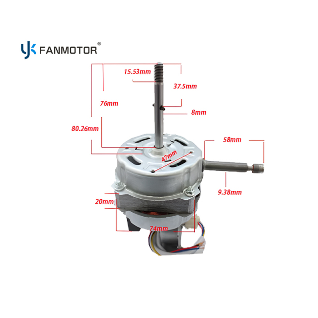 Motor de ventilador de pared eléctrico de CA de alta eficiencia, 3 velocidades, arranque por condensador
