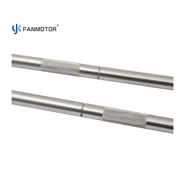 Suministro a granel de eje de engranaje del rotor del motor del ventilador de pedestal eléctrico de acero C45 de 8 mm