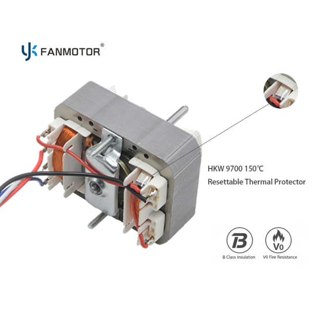 Motor de polos sombreados de 75 W CA, 220 V, cable de aluminio para campana extractora de cocina