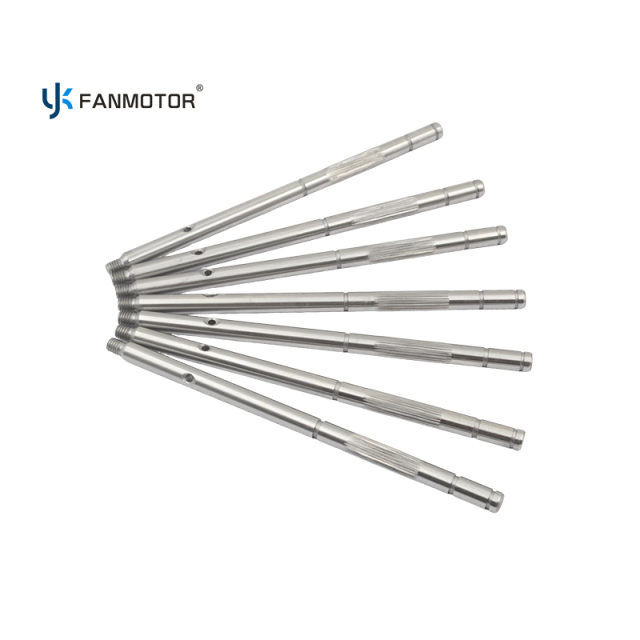 Proveedor de eje de motor de ventilador de acero al carbono C45 personalizado para ventiladores eléctricos de CA