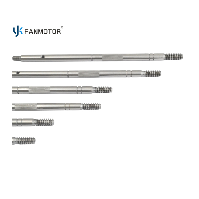 Suministro a granel de eje de engranaje del rotor del motor del ventilador de pedestal eléctrico de acero C45 de 8 mm