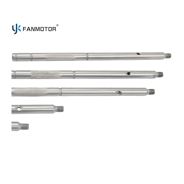 Proveedor de eje de motor de ventilador de acero al carbono C45 personalizado para ventiladores eléctricos de CA