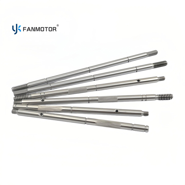 Proveedor de eje de motor de ventilador de acero al carbono C45 personalizado para ventiladores eléctricos de CA