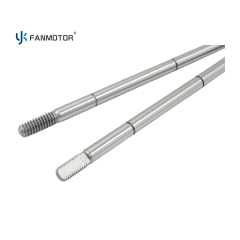 Eje de motor de ventilador de acero al carbono mecanizado CNC personalizado para un funcionamiento suave