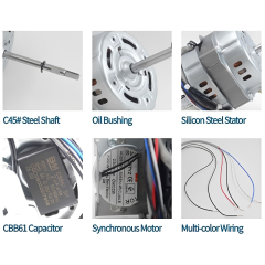 Motor de ventilador de 220 V CA personalizable para ventiladores de pared, mesa y pedestal | YKFANMOTOR