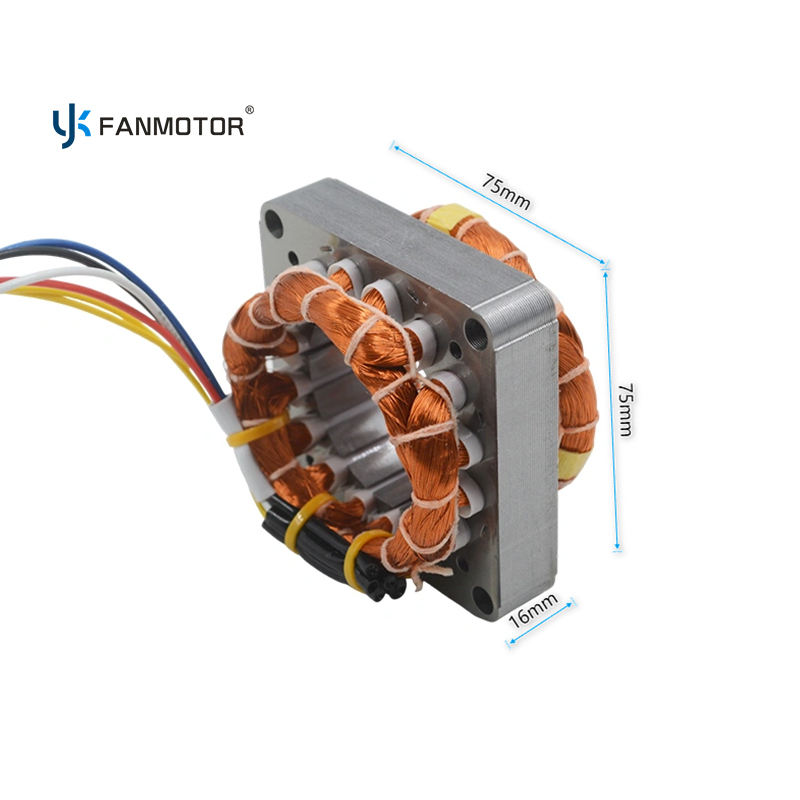 High Efficiency 7516 Aluminum Winding Fan Motor Stator