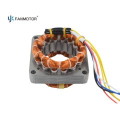 Estator de motor de ventilador con bobinado de aluminio 7516 de alta eficiencia