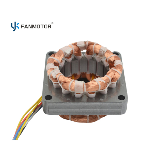 Estator de ventilador eléctrico de 16/18 pulgadas con núcleo laminado y bobinado de cobre puro