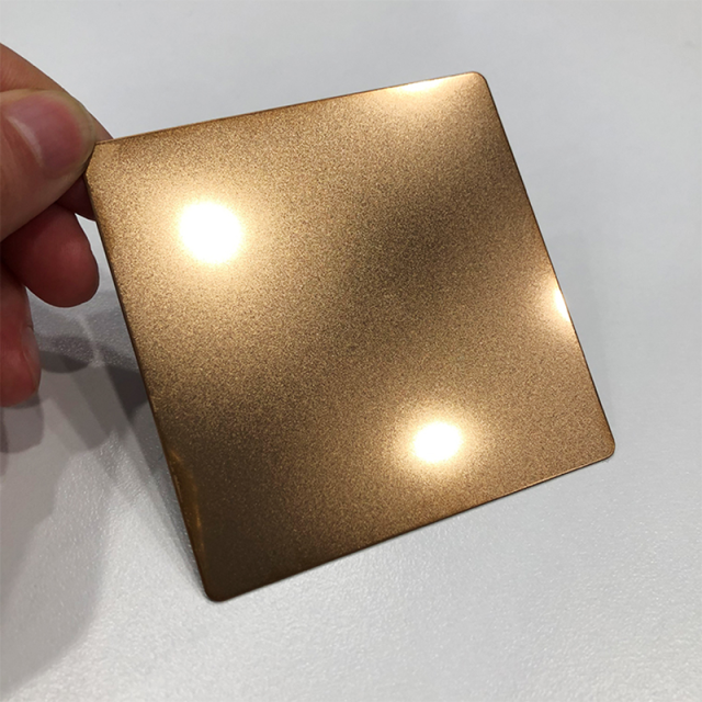 3mm Cold Rolled Brushed Finish SUS304 Gold Plated Stainless Steel Decorative Plate