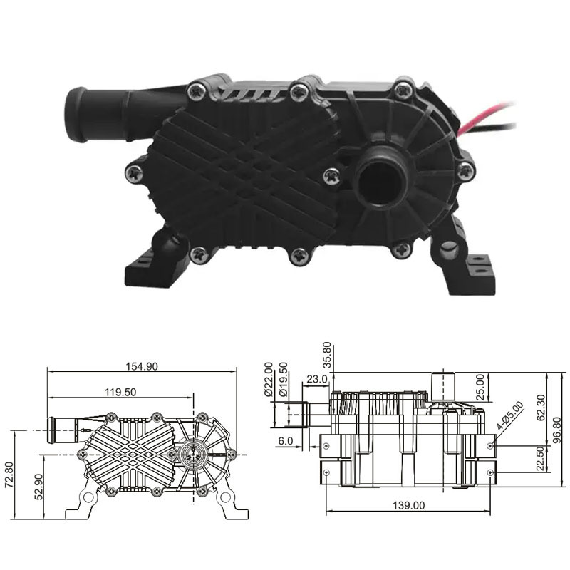 Customizable High Lift Low Noise 24v Mini Circulating Water Pump For CNC Equipment Cooling Circulation