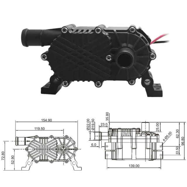 Customizable High Lift Low Noise 24v Mini Circulating Water Pump For CNC Equipment Cooling Circulation