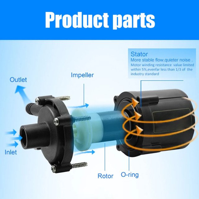 Customizable 24V Low-power Mini DC Water Pump For Medium Small Laser Chiller