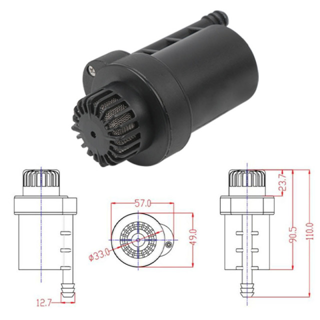 Silent 24V Miniature Brushless DC Carbonate Spring Head Treatment Device With Water Shortage Protection Pump