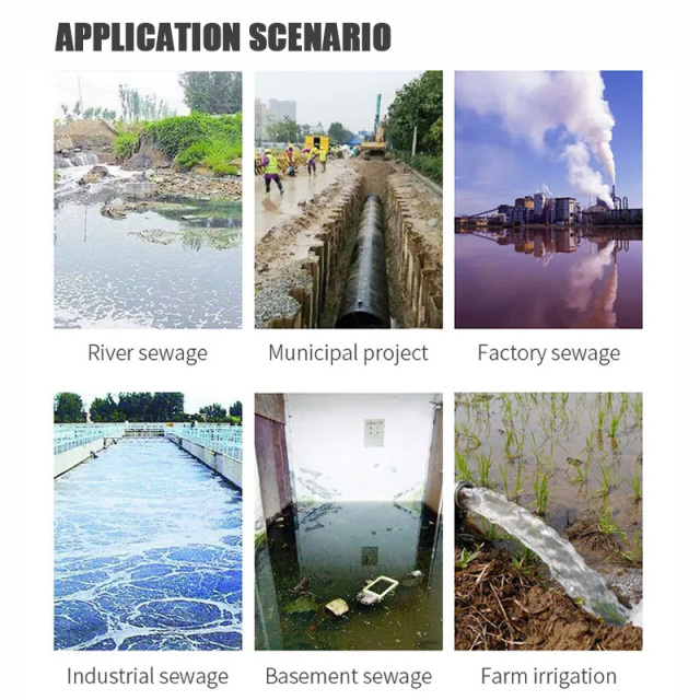 Portable Vertical Cutting Pump Non-clogging Submersible Sewage Waste Water Pump