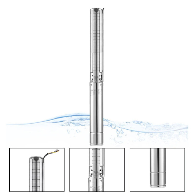 Wearable Anticorosive Stainless Steel AlSI304 10 HP Deep Well Pumps Borehole Submersible Water Pump