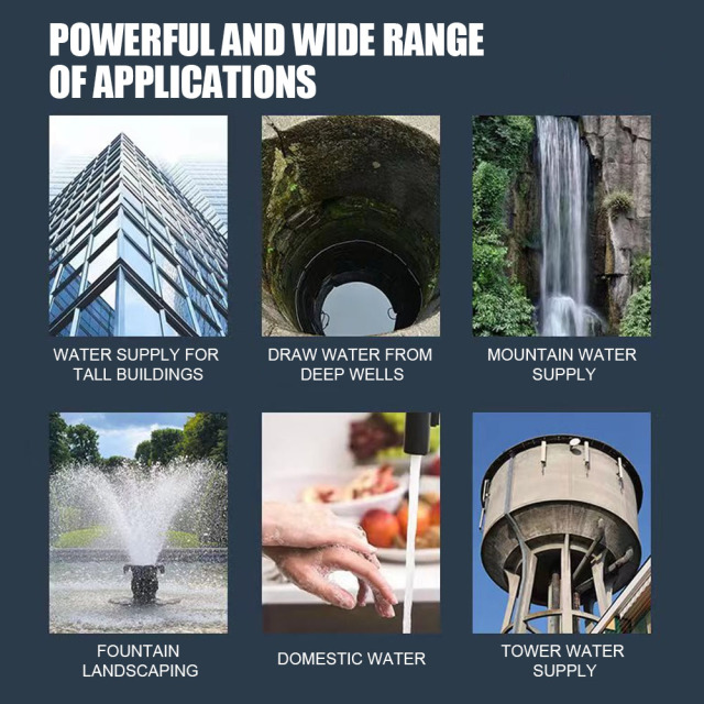 Wearable Anticorosive Stainless Steel AlSI304 10 HP Deep Well Pumps Borehole Submersible Water Pump