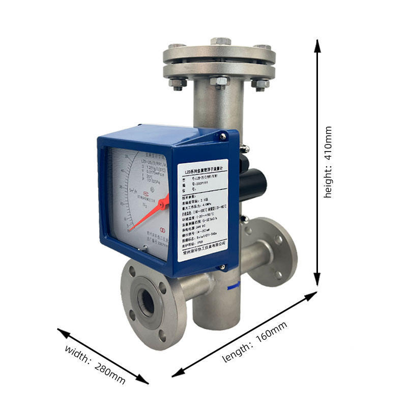 Flange Pointer Remote Transmission Gas Liquid Rotor Stainless Steel Metal Tube Float Flowmeter