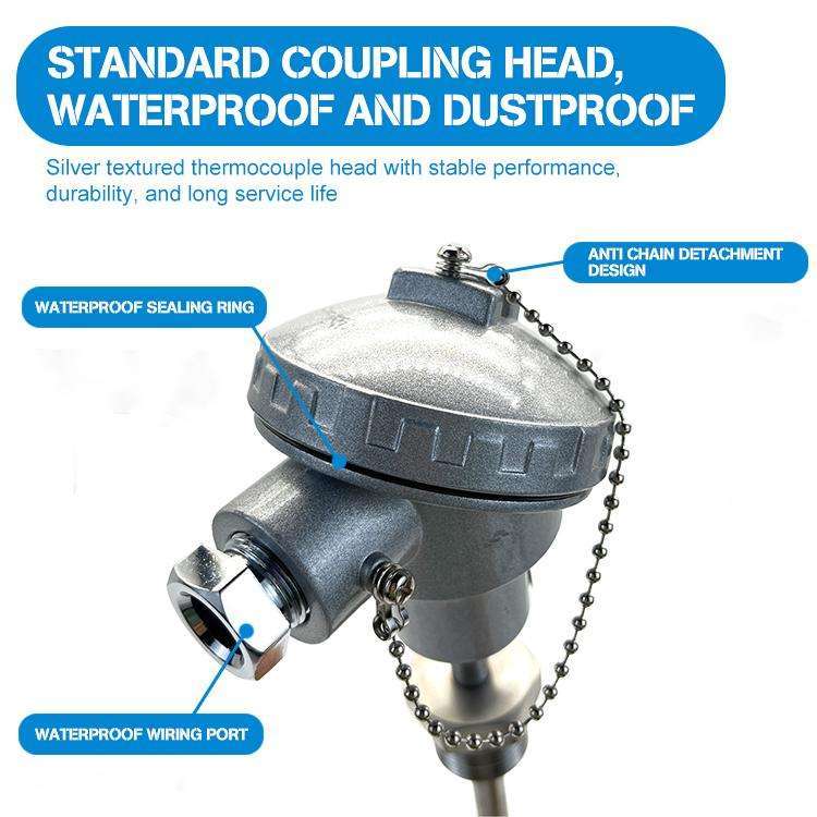 Custom Waterproof Temperature Sensor Probe Thread Connection Explosion Proof Thermocouple
