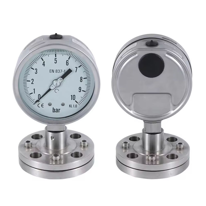 Stainless Steel Diaphragm Pressure Gauge And Liquid Pressure Gauge Manometer